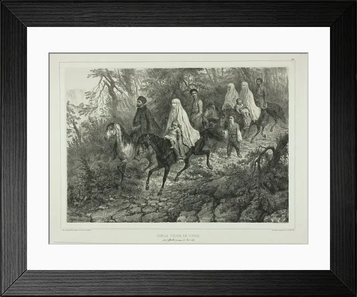 Framed Print : Traveling Tartar Family, Near Yalta, Crimea, August 15, 1837, 1840. Creator: Auguste Raffet Framed Print : Traveling Tartar Family, Near Yalta, Crimea, August 15, 1837, 1840. Creator: Auguste Raffet