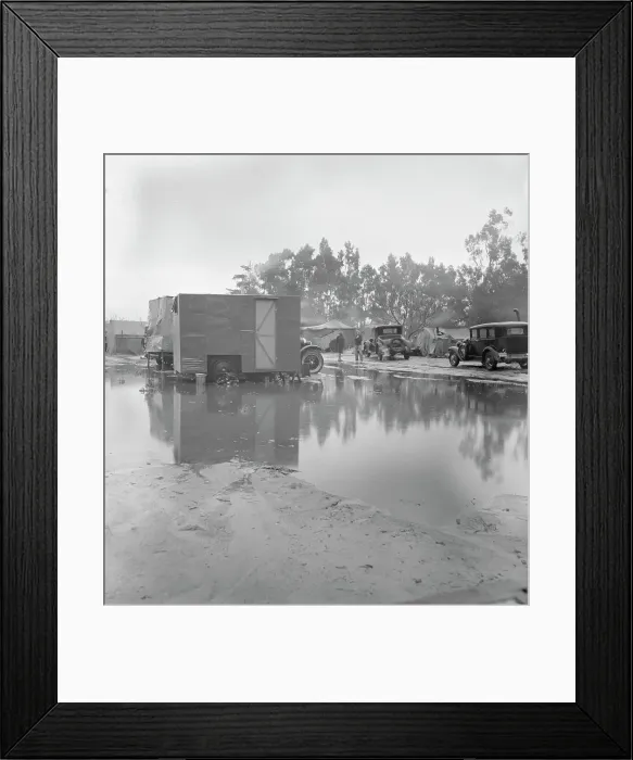 Framed Print : Migrant camp, California, 1936. Creator: Dorothea Lange Framed Print : Migrant camp, California, 1936. Creator: Dorothea Lange