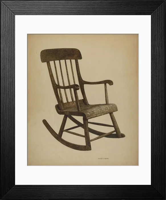 Framed Print : Rocker, c. 1940. Creator: George C. Brown Framed Print : Rocker, c. 1940. Creator: George C. Brown