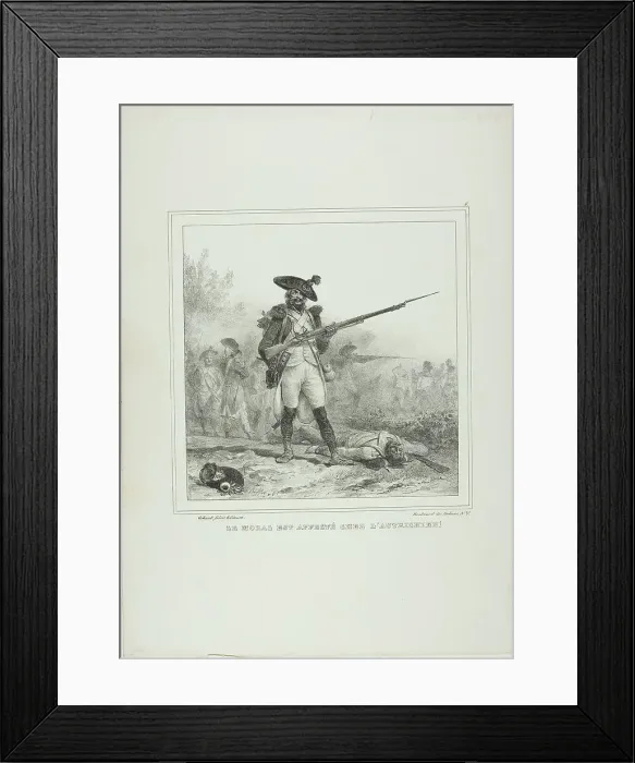 Framed Print : Morale is Affected by the Austrians!, 1833. Creator: Auguste Raffet Framed Print : Morale is Affected by the Austrians!, 1833. Creator: Auguste Raffet