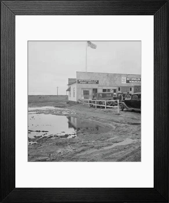 Framed Print : New large-scale cotton farming district, Buttonwillow, California, 1939. Creator: Dorothea Lange Framed Print : New large-scale cotton farming district, Buttonwillow, California, 1939. Creator: Dorothea Lange