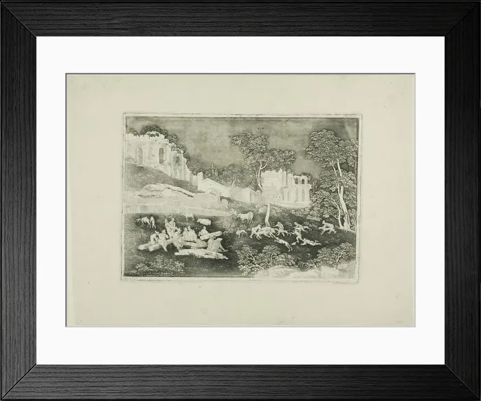 Framed Print : Boar Hunt, 1717. Creator: Gerhard Janssen Framed Print : Boar Hunt, 1717. Creator: Gerhard Janssen