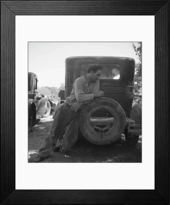 Framed Print : Migrant agricultural worker in Marysville migrant camp, California, 1935. Creator: Dorothea Lange Framed Print : Migrant agricultural worker in Marysville migrant camp, California, 1935. Creator: Dorothea Lange