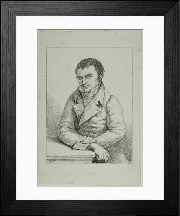 Framed Print : Portrait of Monsieur de Menneval, 1817–20. Creator: Vivant Denon Framed Print : Portrait of Monsieur de Menneval, 1817–20. Creator: Vivant Denon