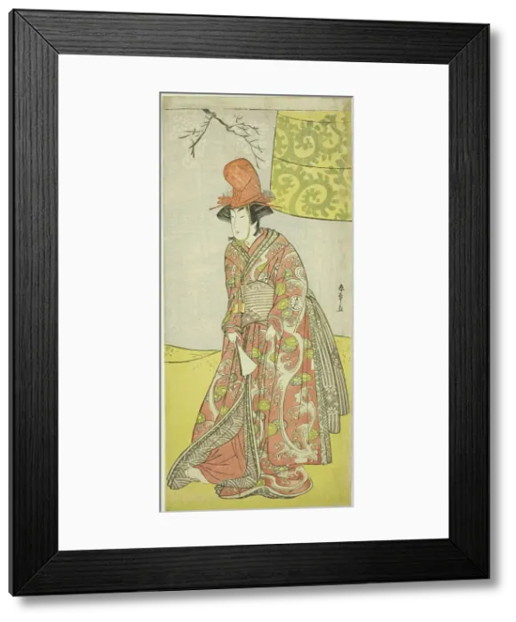 Framed Print : The Actor Segawa Kikunojo III (?) or Segawa Otome (?) as a Shirabyoshi Dancer in Musume... c. 1783. Creator: Shunsho Framed Print : The Actor Segawa Kikunojo III (?) or Segawa Otome (?) as a Shirabyoshi Dancer in Musume... c. 1783. Creator: Shunsho