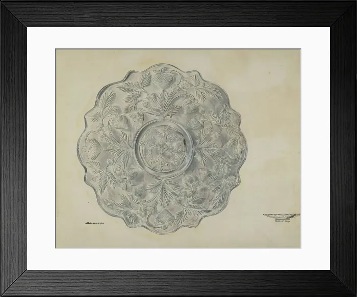 Framed Print : Strawberry Design Plate, c. 1939. Creator: Ralph Atkinson Framed Print : Strawberry Design Plate, c. 1939. Creator: Ralph Atkinson