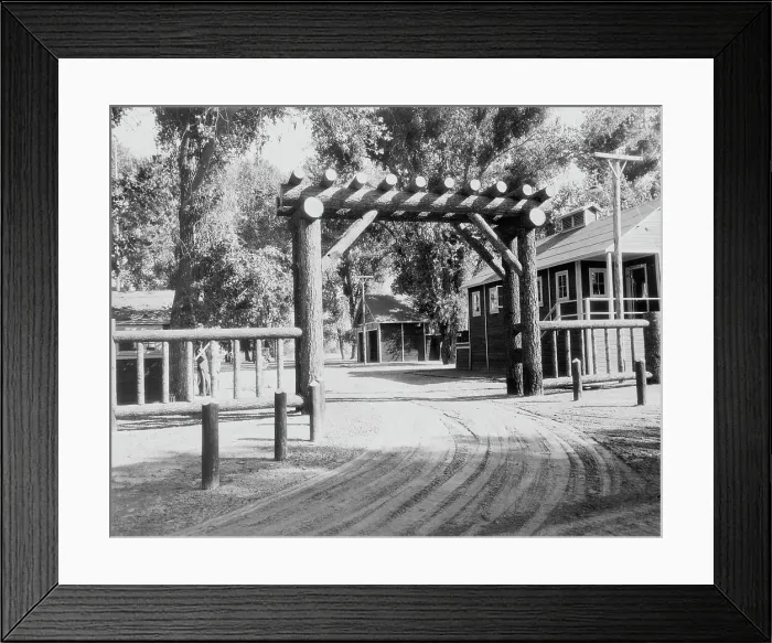 Framed Print : Entrance to Marysville camp for migrants, Marysville, California, 1935. Creator: Dorothea Lange Framed Print : Entrance to Marysville camp for migrants, Marysville, California, 1935. Creator: Dorothea Lange
