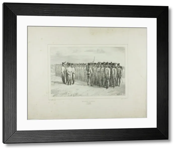 Framed Print : Hungarian Infantry, Presbourg, July 2, 1837, 1837. Creator: Auguste Raffet Framed Print : Hungarian Infantry, Presbourg, July 2, 1837, 1837. Creator: Auguste Raffet