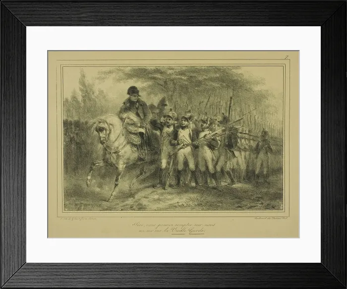 Framed Print : Sir, you can count on us as on the Old Guard, 1831. Creator: Auguste Raffet Framed Print : Sir, you can count on us as on the Old Guard, 1831. Creator: Auguste Raffet