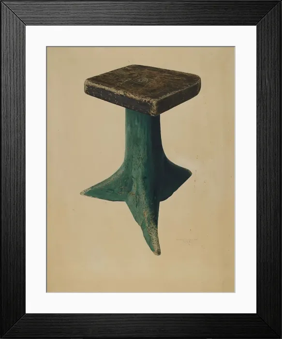 Framed Print : Stool, 1939. Creator: Harold Ballerd Framed Print : Stool, 1939. Creator: Harold Ballerd