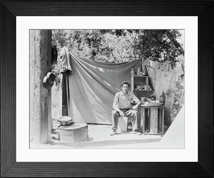 Framed Print : Jack Neill, migratory fruit tramp, on banks of Pulah Creek near Winters, California, 1935. Creator: Dorothea Lange. Jack Neill, migratory fruit tramp, on banks of Pulah Creek near Winters, California, 1935. Creator: Dorothea Lange Framed Print : Jack Neill, migratory fruit tramp, on banks of Pulah Creek near Winters, California, 1935. Creator: Dorothea Lange. Jack Neill, migratory fruit tramp, on banks of Pulah Creek near Winters, California, 1935. Creator: Dorothea Lange