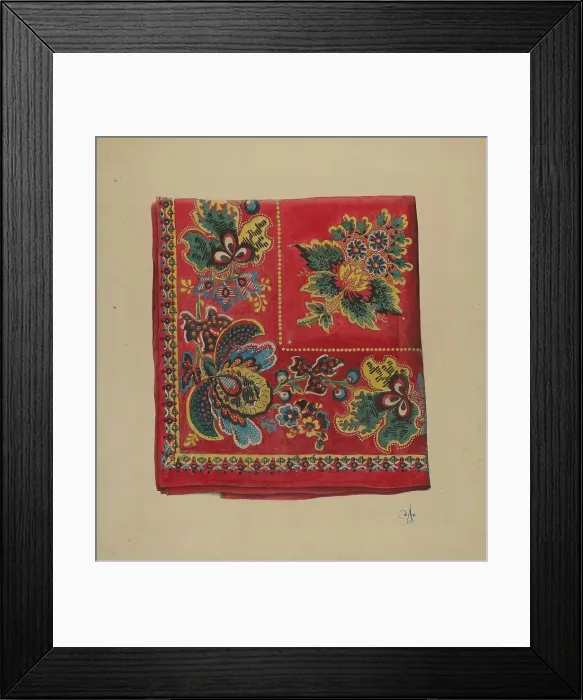 Framed Print : Economy Red Handkerchief, 1938. Creator: Ralph Atkinson Framed Print : Economy Red Handkerchief, 1938. Creator: Ralph Atkinson