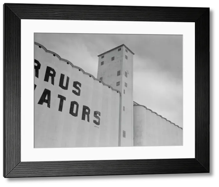Framed Print : Western Texas grain elevator, 1937. Creator: Dorothea Lange Framed Print : Western Texas grain elevator, 1937. Creator: Dorothea Lange