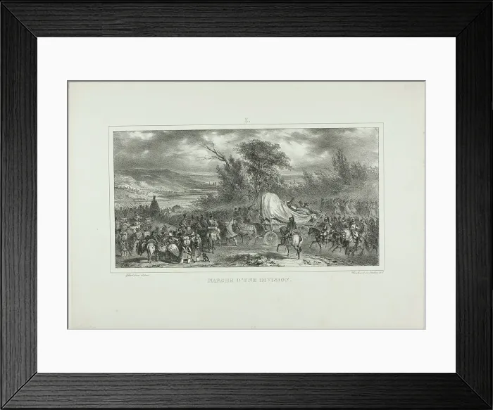 Framed Print : Division March, 1831. Creator: Auguste Raffet Framed Print : Division March, 1831. Creator: Auguste Raffet