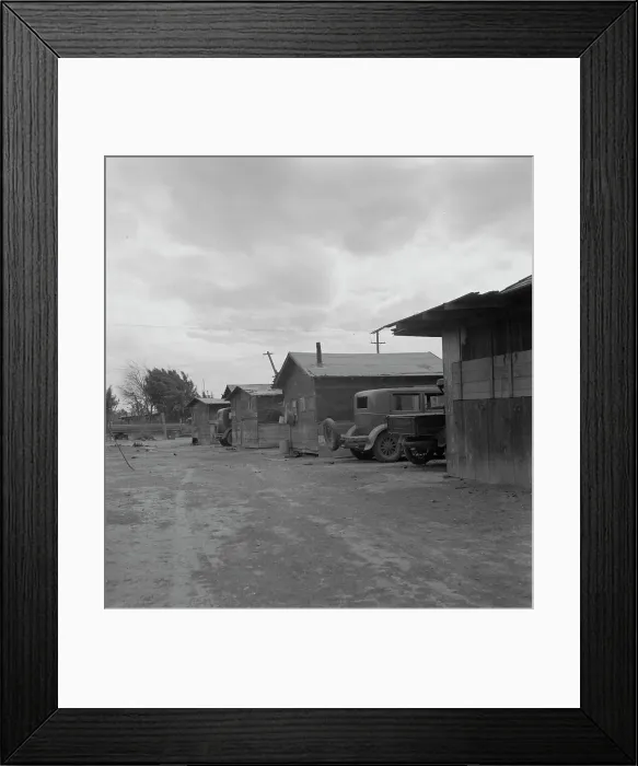 Framed Print : Slums of East El Centro, California, 1937. Creator: Dorothea Lange Framed Print : Slums of East El Centro, California, 1937. Creator: Dorothea Lange