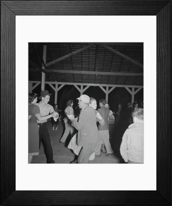 Framed Print : Halloween party at Shafter Camp for migrant agricultural workers, California, 1938. Creator: Dorothea Lange Framed Print : Halloween party at Shafter Camp for migrant agricultural workers, California, 1938. Creator: Dorothea Lange