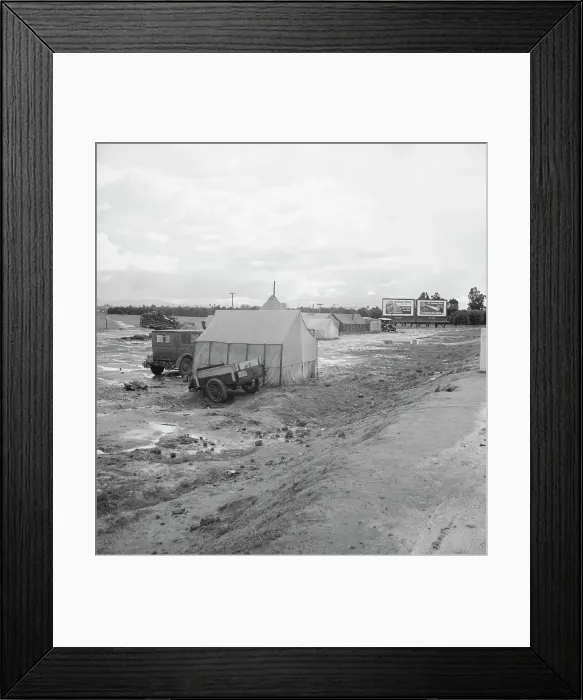 Framed Print : Winter quarters, migratory agricultural workers, beside the highway, Tulare County, CA, 1939. Creator: Dorothea Lange Framed Print : Winter quarters, migratory agricultural workers, beside the highway, Tulare County, CA, 1939. Creator: Dorothea Lange