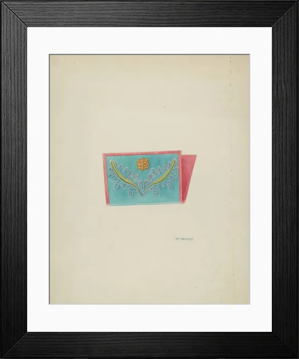 Framed Print : Needle Case, c. 1937. Creator: Ruth Buker Framed Print : Needle Case, c. 1937. Creator: Ruth Buker