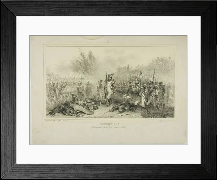 Framed Print : Attention! The Emperor has his eye on you, 1832. Creator: Auguste Raffet Framed Print : Attention! The Emperor has his eye on you, 1832. Creator: Auguste Raffet