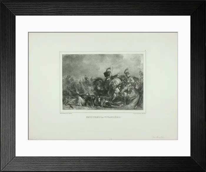 Framed Print : Help the canteen manager!, 1835. Creator: Auguste Raffet Framed Print : Help the canteen manager!, 1835. Creator: Auguste Raffet
