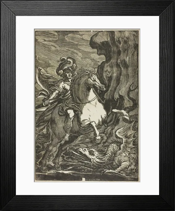 Framed Print : Saint George and the Dragon, 1570 / 1600. Creator: Giuseppe Scolari Framed Print : Saint George and the Dragon, 1570 / 1600. Creator: Giuseppe Scolari
