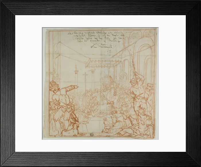 Framed Print : Submission of the Emperor Frederick Barbarossa to Pope Alexander III, 1712. Creator: Hieronymus Hau Framed Print : Submission of the Emperor Frederick Barbarossa to Pope Alexander III, 1712. Creator: Hieronymus Hau