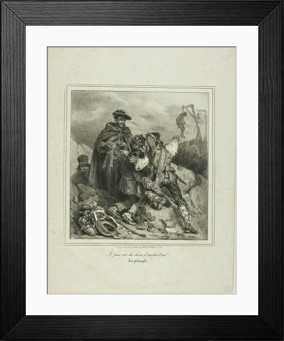 Framed Print : He must see things favorably!, 1828. Creator: Auguste Raffet Framed Print : He must see things favorably!, 1828. Creator: Auguste Raffet