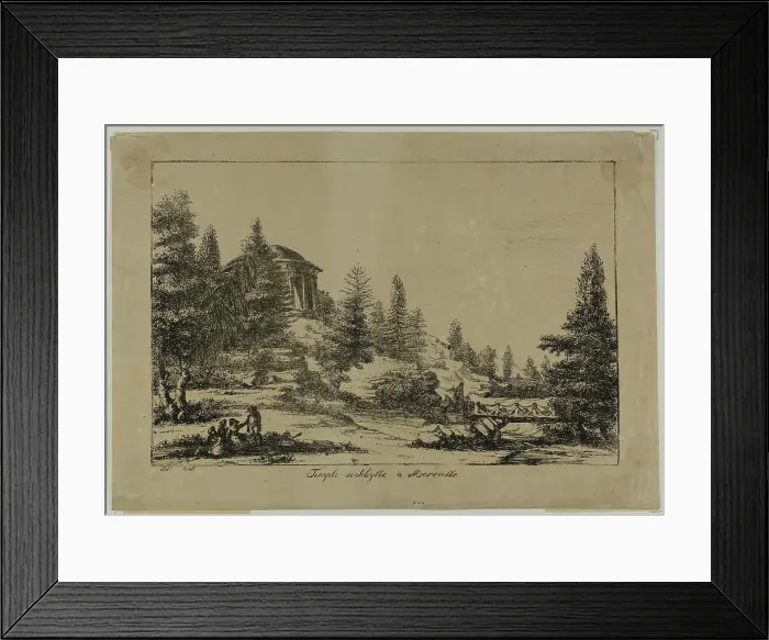 Framed Print : Temple of Sibyl in Méréville, 1817. Creator: Vivant Denon Framed Print : Temple of Sibyl in Méréville, 1817. Creator: Vivant Denon