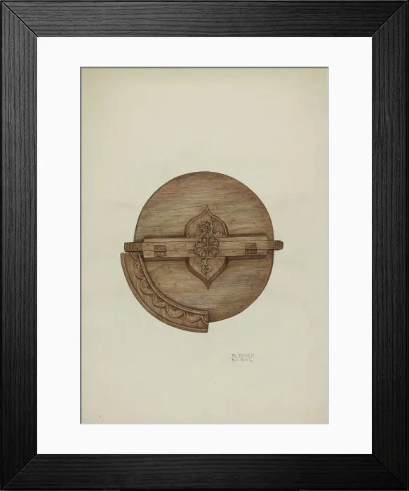 Framed Print : Baptismal Font, Cover, c. 1939. Creators: Ruth Buker, Raymond E. Noble Framed Print : Baptismal Font, Cover, c. 1939. Creators: Ruth Buker, Raymond E. Noble