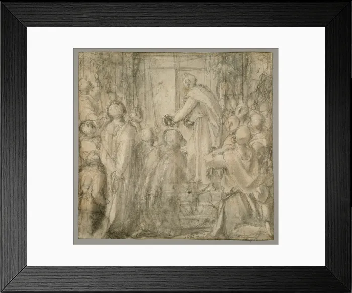 Framed Print : Christ before Pilate, 1522 / 23. Creator: Jacopo Pontormo Framed Print : Christ before Pilate, 1522 / 23. Creator: Jacopo Pontormo
