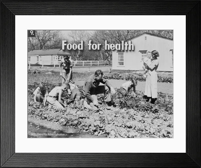 Framed Print : Homegrown food is homegrown wealth, 1936. Creator: Dorothea Lange Framed Print : Homegrown food is homegrown wealth, 1936. Creator: Dorothea Lange