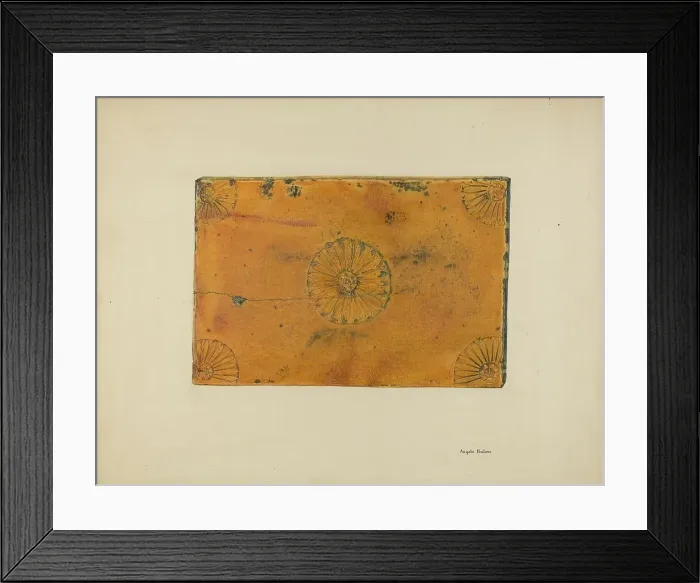 Framed Print : Zoar Fireplace Tile, c. 1938. Creator: Angelo Bulone Framed Print : Zoar Fireplace Tile, c. 1938. Creator: Angelo Bulone
