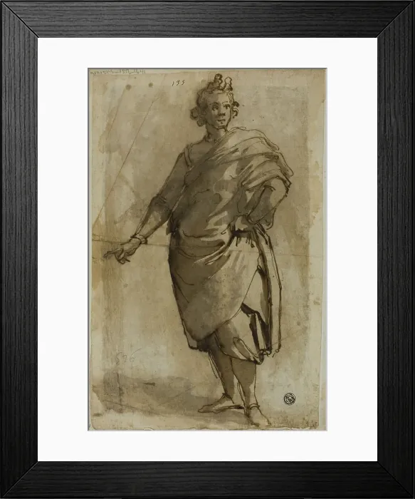 Framed Print : Standing Male Figure, c.1600. Creator: Jacopo Chimenti