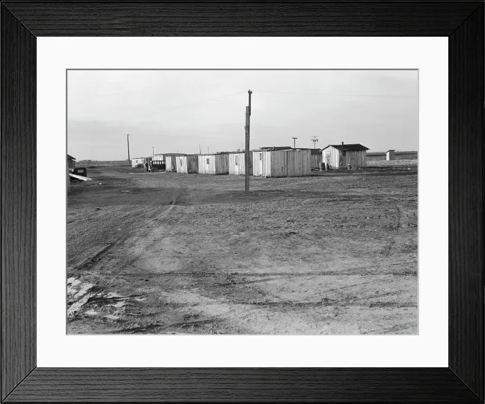 Framed Print : Farm Security Administration (FSA) temporary camp for migrants, Gridley, California, 1939. Creator: Dorothea Lange Framed Print : Farm Security Administration (FSA) temporary camp for migrants, Gridley, California, 1939. Creator: Dorothea Lange