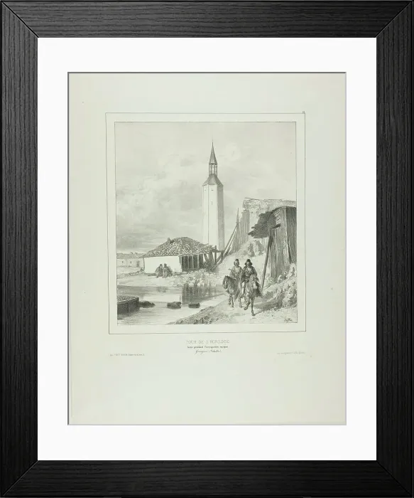 Framed Print : Turn by the Belltower, Framework Pending the Turkish Occupation, 1839. Creator: Auguste Raffet Framed Print : Turn by the Belltower, Framework Pending the Turkish Occupation, 1839. Creator: Auguste Raffet