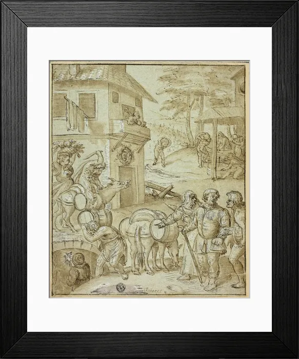 Framed Print : Wine Harvest, n.d. Creators: Jacopo Tintoretto, Frans Floris, Willem Key Framed Print : Wine Harvest, n.d. Creators: Jacopo Tintoretto, Frans Floris, Willem Key