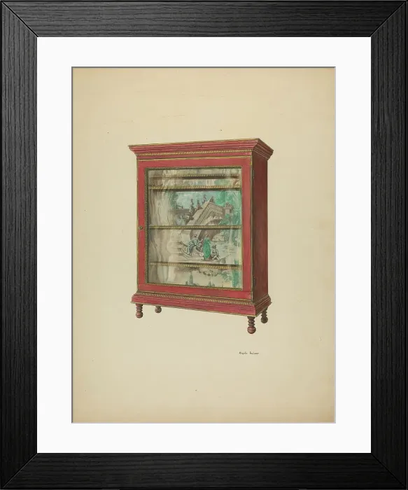 Framed Print : Zoar Cupboard, c. 1939. Creator: Angelo Bulone Framed Print : Zoar Cupboard, c. 1939. Creator: Angelo Bulone