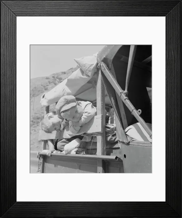 Framed Print : Drought refugee children on US99 near Bakersfield, California, 1937. Creator: Dorothea Lange Framed Print : Drought refugee children on US99 near Bakersfield, California, 1937. Creator: Dorothea Lange