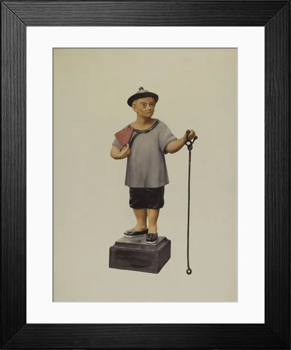 Framed Print : Iron Hitching Post, c. 1940. Creator: George Constantine;Constantine, George Framed Print : Iron Hitching Post, c. 1940. Creator: George Constantine;Constantine, George