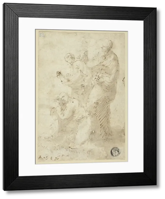 Framed Print : A Group of Figures, c.1649. Creator: Jusepe de Ribera Framed Print : A Group of Figures, c.1649. Creator: Jusepe de Ribera