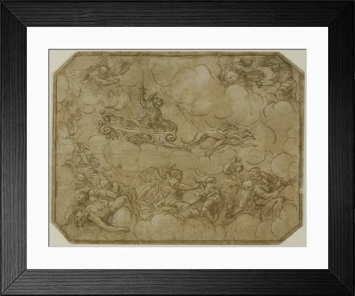Framed Print : Ceiling Design with Mars Driving His Chariot, 1565 / 69. Creator: Lattanzio Gambara Framed Print : Ceiling Design with Mars Driving His Chariot, 1565 / 69. Creator: Lattanzio Gambara