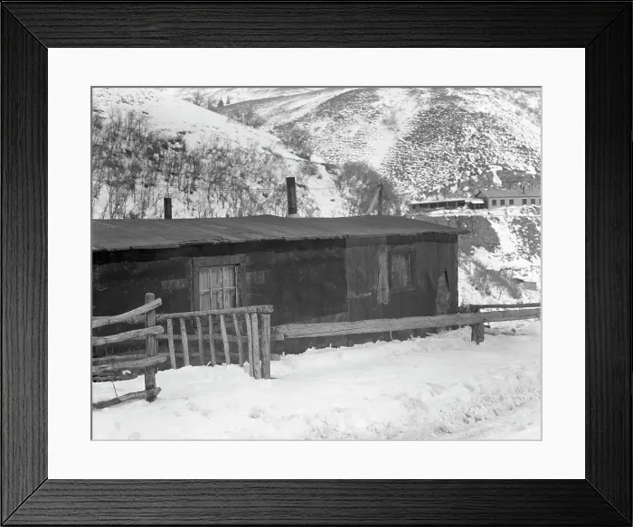 Framed Print : Company housing, Utah coal town, Consumers, near Price, Utah, 1936. Creator: Dorothea Lange Framed Print : Company housing, Utah coal town, Consumers, near Price, Utah, 1936. Creator: Dorothea Lange