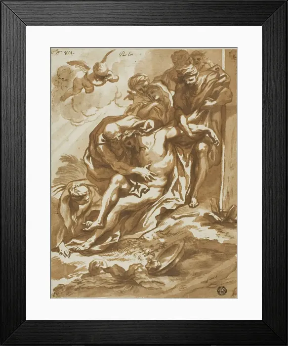 Framed Print : Descent from the Cross, n.d. Creator: Domenico Piola I Framed Print : Descent from the Cross, n.d. Creator: Domenico Piola I