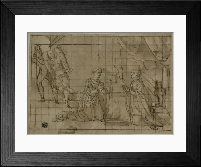 Framed Print : Tobias and Sarah Praying on Their Wedding Night, n.d. Creator: Lazzaro Tavarone Framed Print : Tobias and Sarah Praying on Their Wedding Night, n.d. Creator: Lazzaro Tavarone