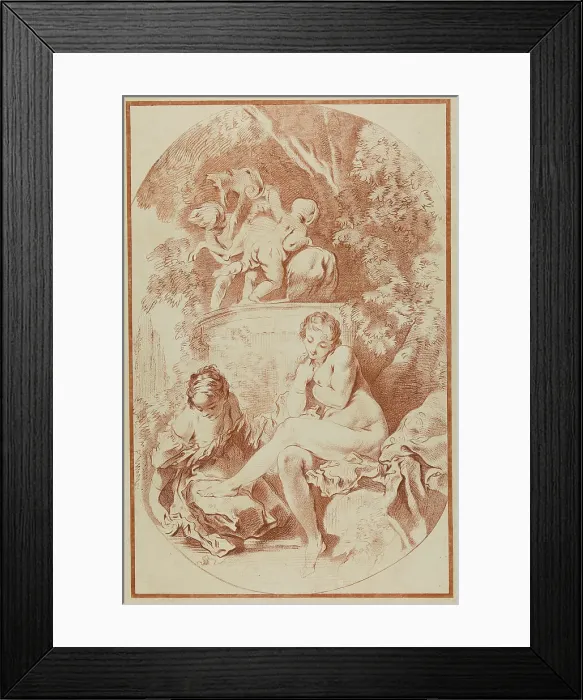 Framed Print : Bathsheba, from A Collection of Prints in Imitation of Drawings, 1764, published 1778. Creator: William Wynne Ryland Framed Print : Bathsheba, from A Collection of Prints in Imitation of Drawings, 1764, published 1778. Creator: William Wynne Ryland