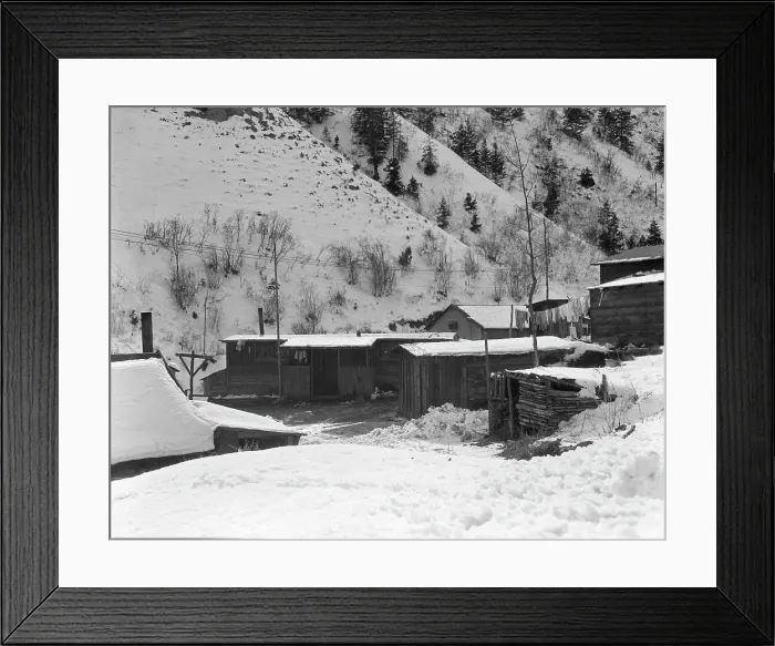 Framed Print : Miner's housing, company-owned, in Utah coal town, Consumers, near Price, Utah, 1936. Creator: Dorothea Lange Framed Print : Miner's housing, company-owned, in Utah coal town, Consumers, near Price, Utah, 1936. Creator: Dorothea Lange