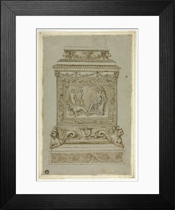Framed Print : Pedestal with Relief of the Triumph of Ariadne, n.d. Creator: Giuseppe Maria Mazzuoli Framed Print : Pedestal with Relief of the Triumph of Ariadne, n.d. Creator: Giuseppe Maria Mazzuoli