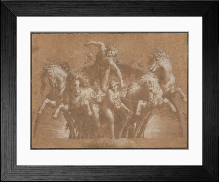 Framed Print : Apollo Driving the Chariot of the Sun, 1544 / 45. Creator: Lelio Orsi Framed Print : Apollo Driving the Chariot of the Sun, 1544 / 45. Creator: Lelio Orsi