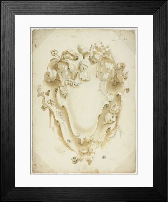 Framed Print : Design for Ecclesiastical Escutcheon, n.d. Creator: Unknown Framed Print : Design for Ecclesiastical Escutcheon, n.d. Creator: Unknown