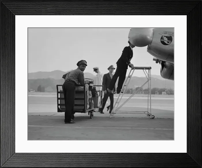 Framed Print : Department of Agriculture plant quarantine inspectors, Glendale Airport, California, 1937. Creator: Dorothea Lange Framed Print : Department of Agriculture plant quarantine inspectors, Glendale Airport, California, 1937. Creator: Dorothea Lange